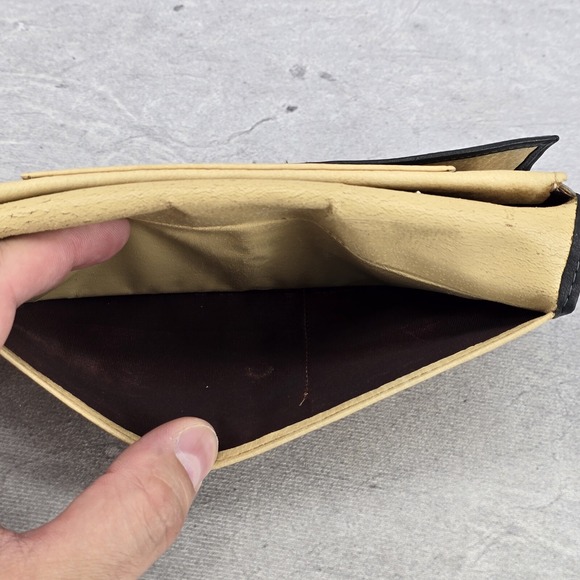 Vintage Ladies Pierre Cardin‎ Boutique Leather Long Bifold Kiss Lock Wallet - Picture 11 of 14